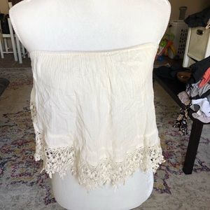 Summer strapless top lace